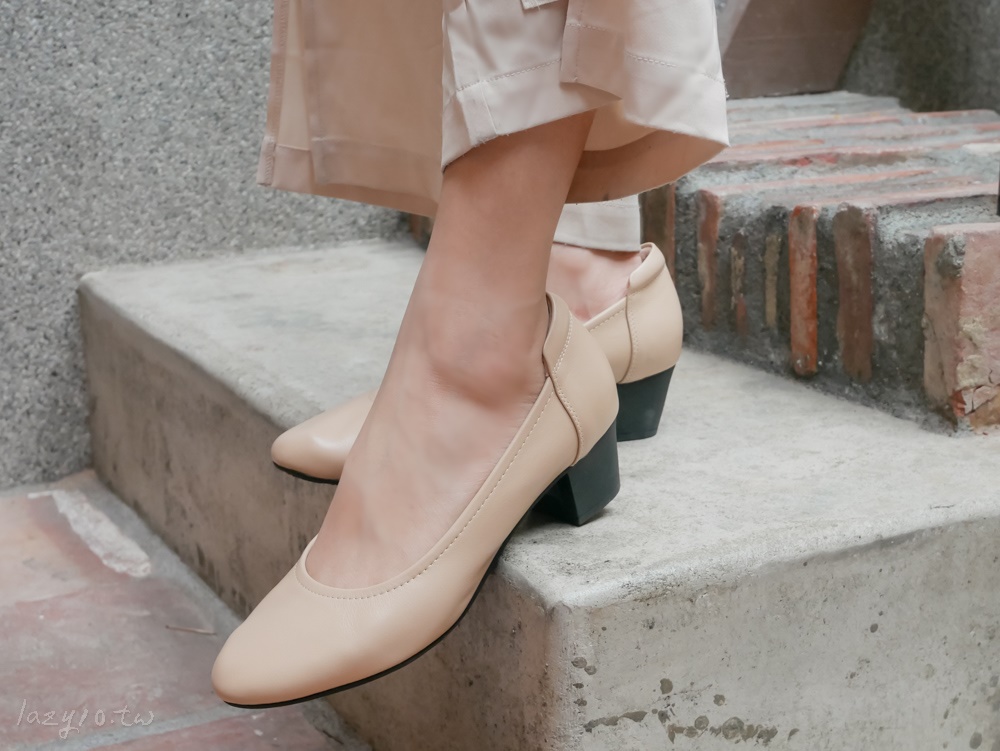 上班高跟鞋推薦 | 通勤也舒適的MELROSE女鞋-經典素雅純色全真皮高跟鞋開箱評價